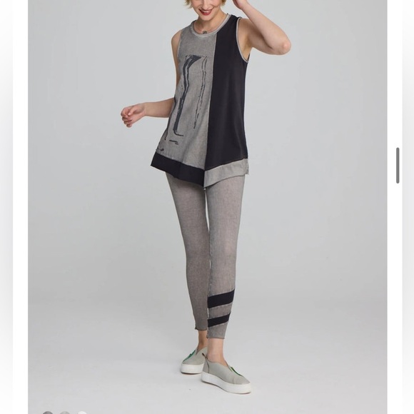 Luukaa Leggings Size 6 EU | 18 US Greige Color EUC - Picture 2 of 10